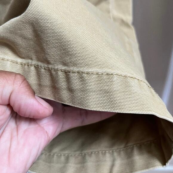 Free People Cleo Washed Khaki Cotton Canvas Roll Tab Straight Chino Pant Size 4 - Picture 9 of 15